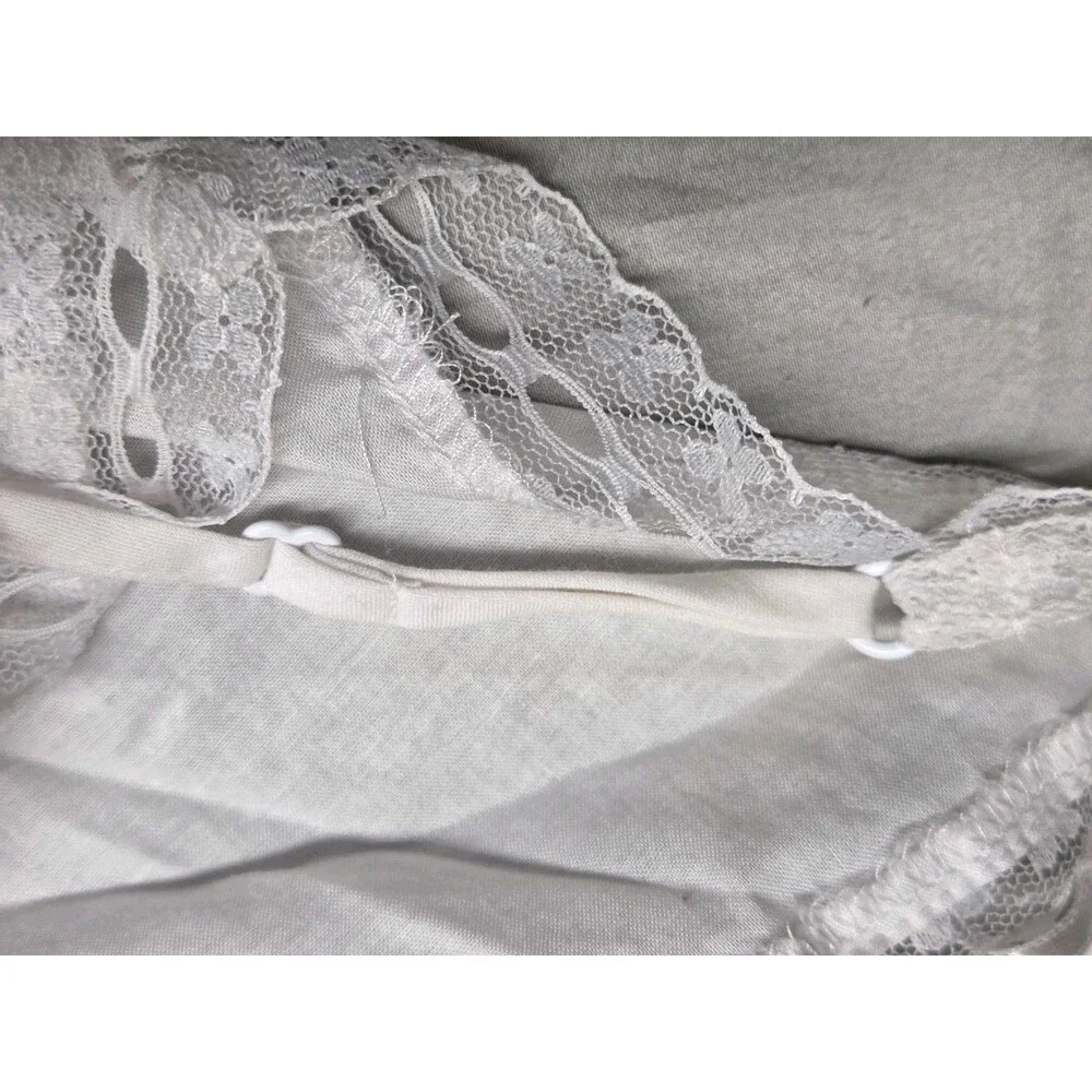 Y2K Victoria's Secret White Sheer Eyelet Babydoll & Thong Set Pink Tag Size S